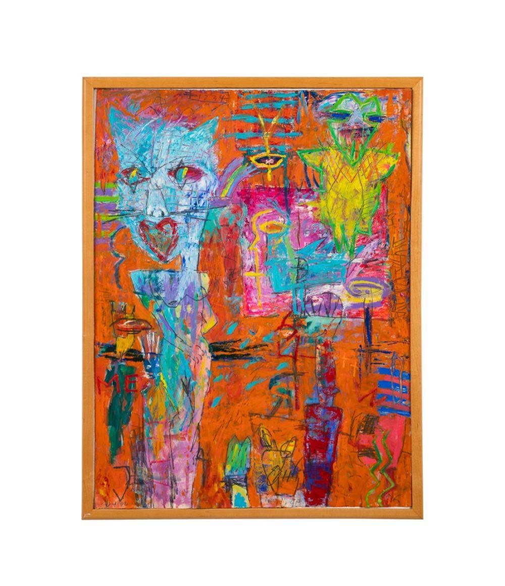 Ford Crull comparable auction result: ford crull tomcat painting oil mixed media
