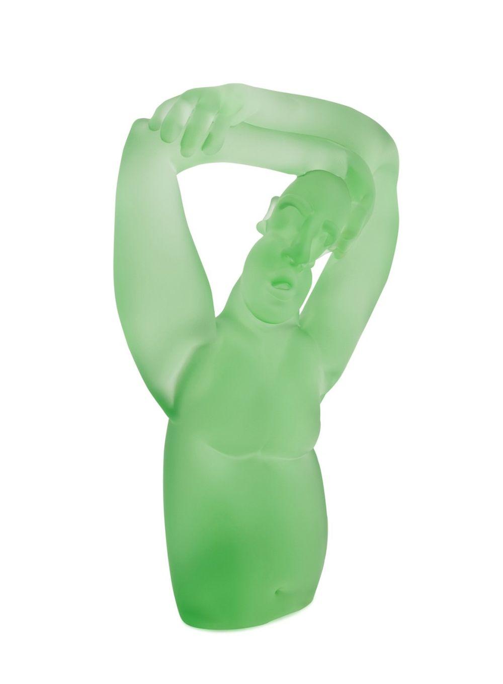 Richard Jolley comparable auction result: richard jolley green torso art glass sculpture