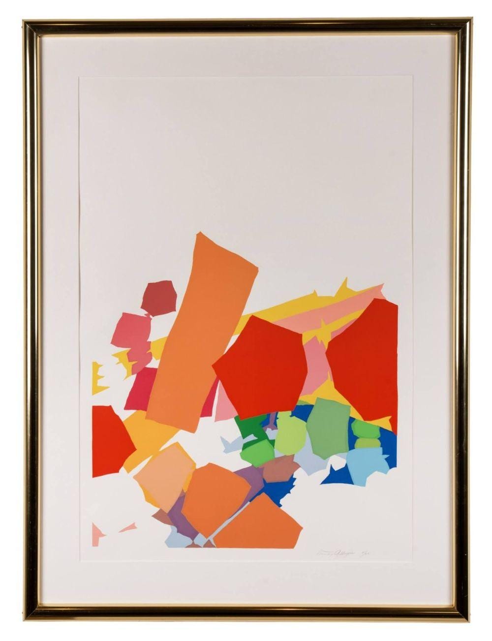 Dorothy Gillespie comparable auction result: dorothy gillespie abstract screenprint