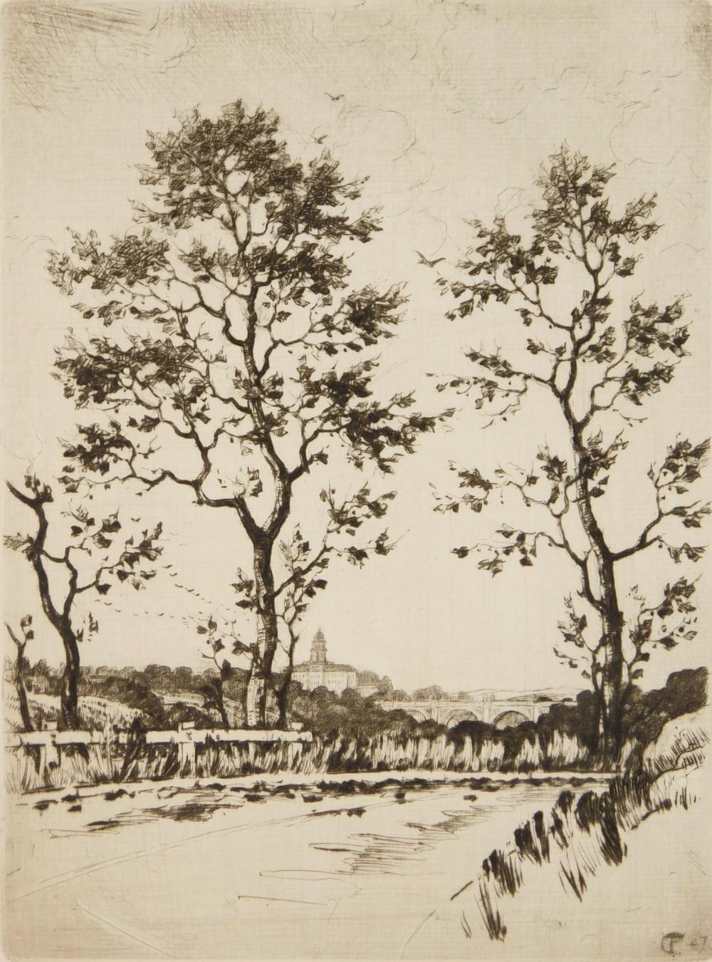 Frank Tolles Chamberlin comparable auction result: frank tolles chamberlin american 1873 1961 drypoint