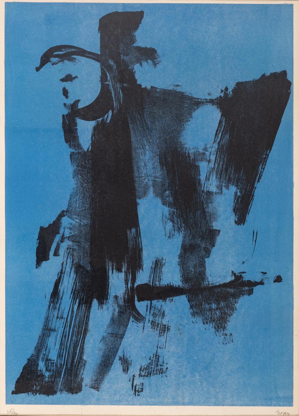 Cleve Gray comparable auction result: cleve gray american 1918 2004 lithograph in colors on wove paper untitled h 24 75 w 18 frame size h 30 5 w 23 25