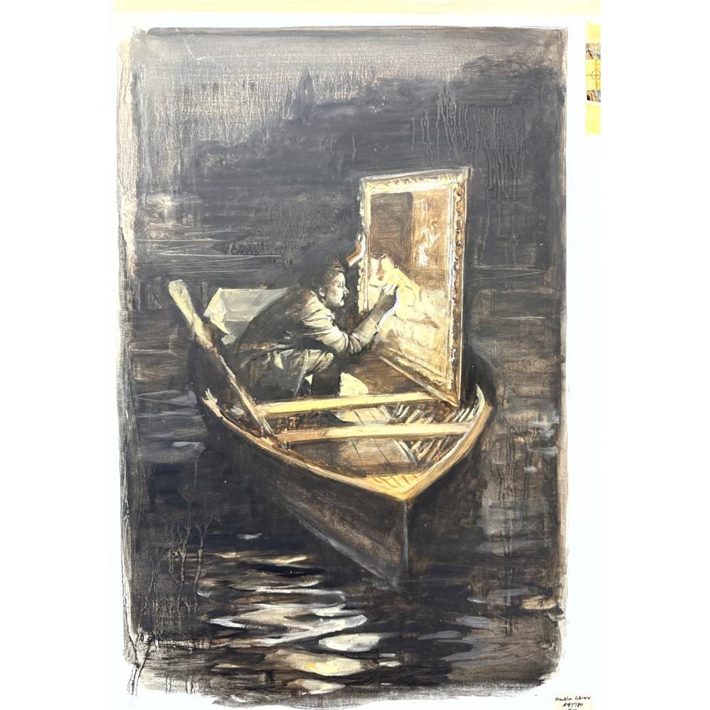 Bernardino Luini comparable auction result: burton silverman original painting on hardboard unsigned for the book the magic barrel by bernard