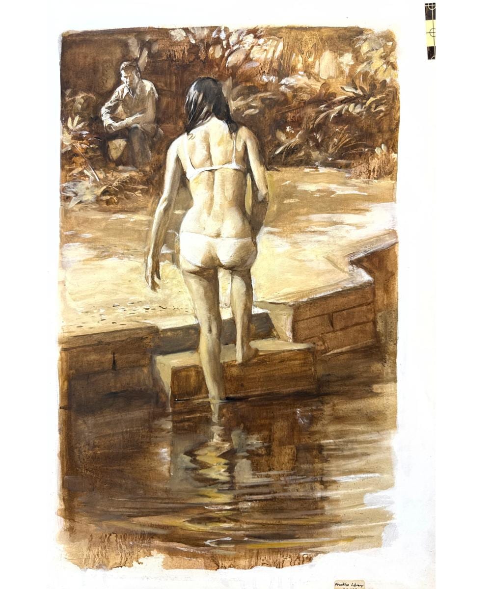 Bernardino Luini comparable auction result: burton silverman original painting on hardboard unsigned for the book the magic barrel by bernard