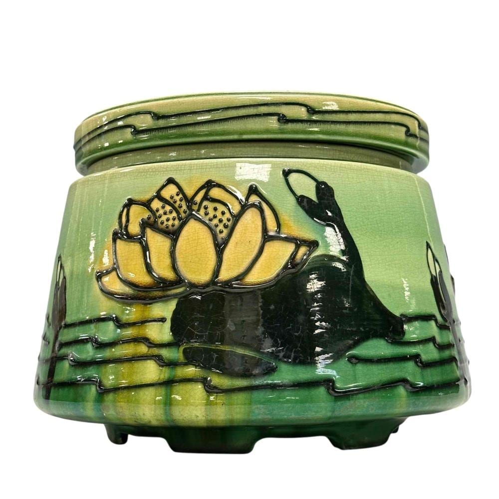 roseville pottery 1920s jardiniere designed by frederick hurten rhead · Premier Auction Galleries · 2026-03-07 Frederick Hurten Rhead comparable auction result: roseville pottery 1920s jardiniere designed by frederick hurten rhead