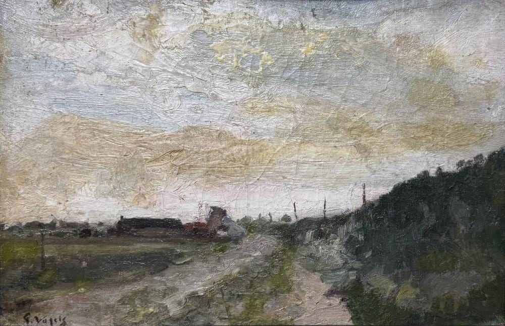 Guillaume Vogels comparable auction result: guillaume vogels 1836 1896 cole belge chemin de campagne circa 1877