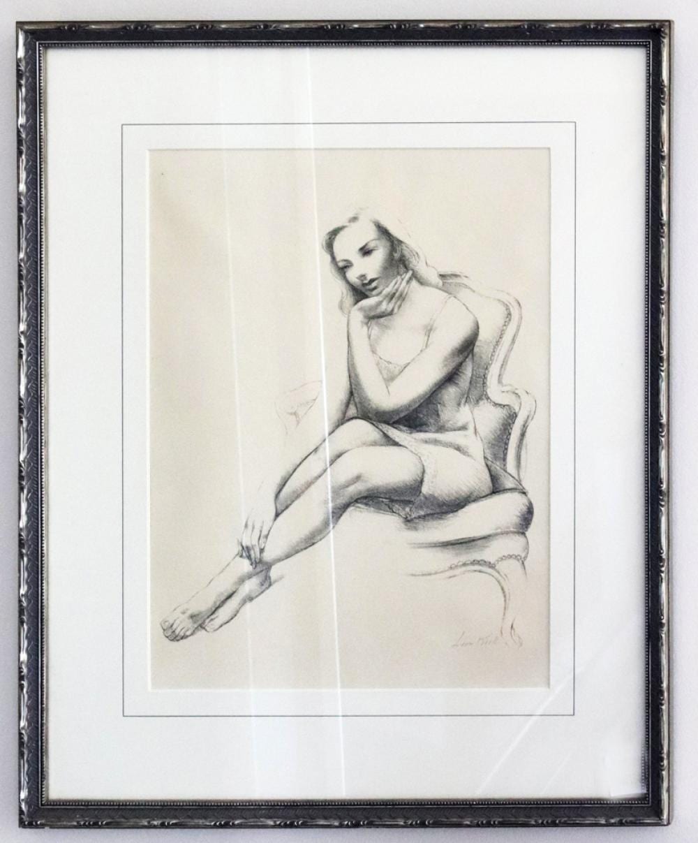 Leon Kroll comparable auction result: leon kroll monique lithograph
