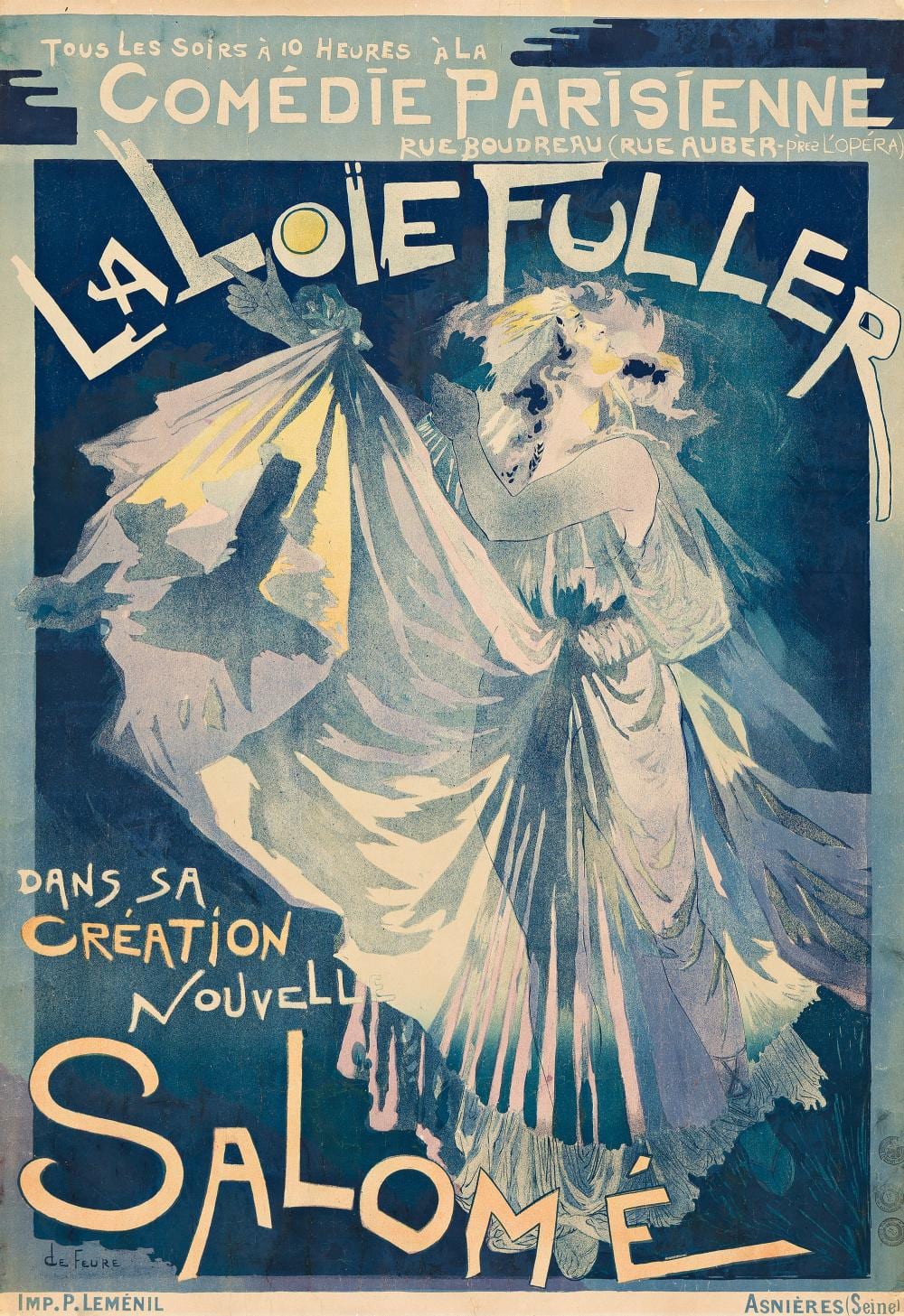 Georges de Feure comparable auction result: georges de feure la lo e fuller salom 1900