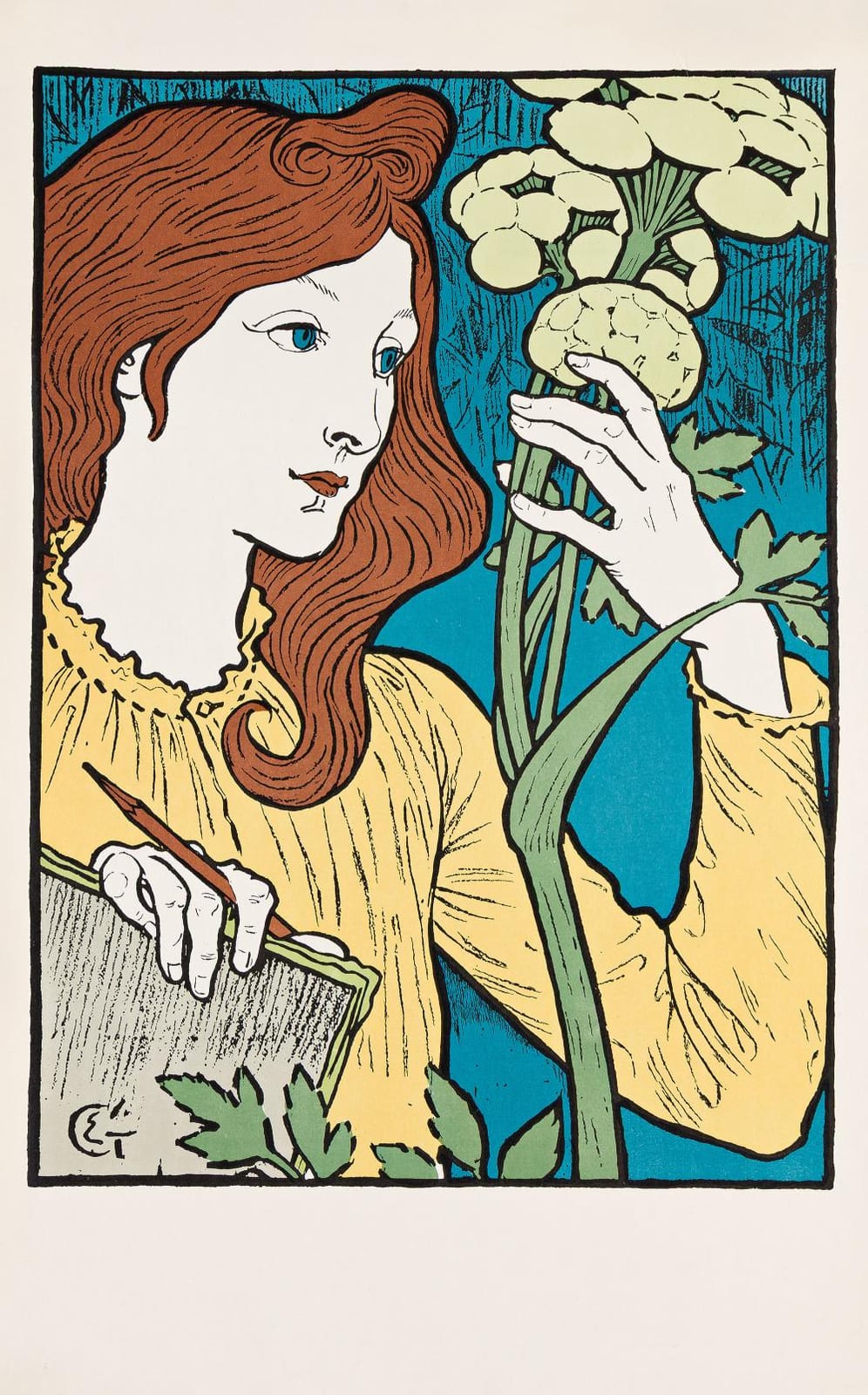 Eugène Samuel Grasset comparable auction result: eug ne grasset salon des cent 1894