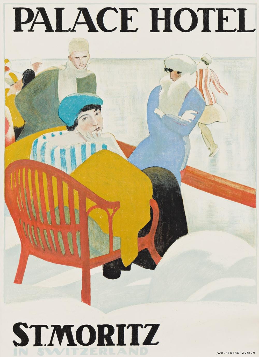 Emil Cardinaux comparable auction result: emil cardinaux palace hotel st moritz 1920