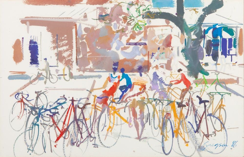 david gregson rottnest bakery gouache · GFL Fine Art · 2026-02-18 David Gregson comparable auction result: david gregson rottnest bakery gouache