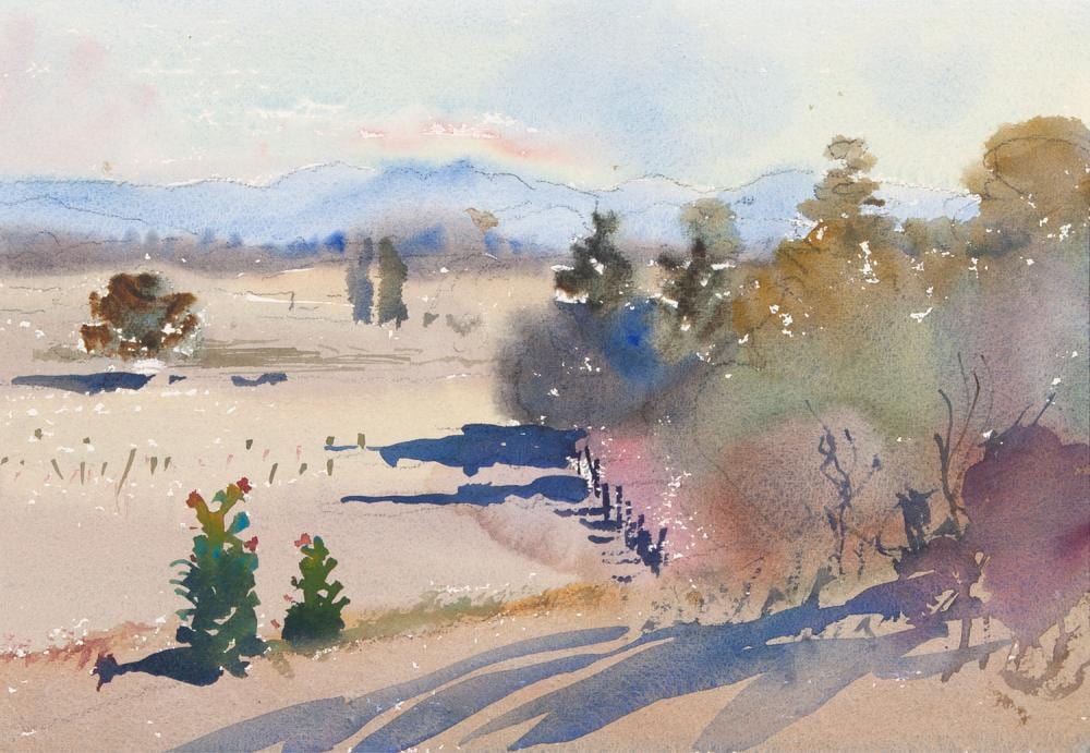 Harald Vike comparable auction result: harald vike landscape watercolour