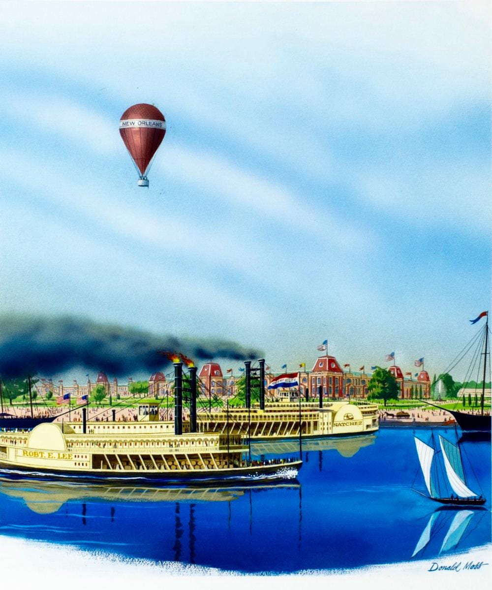 Donald Moss comparable auction result: donald moss ct ma 1920 2010 gouache painting