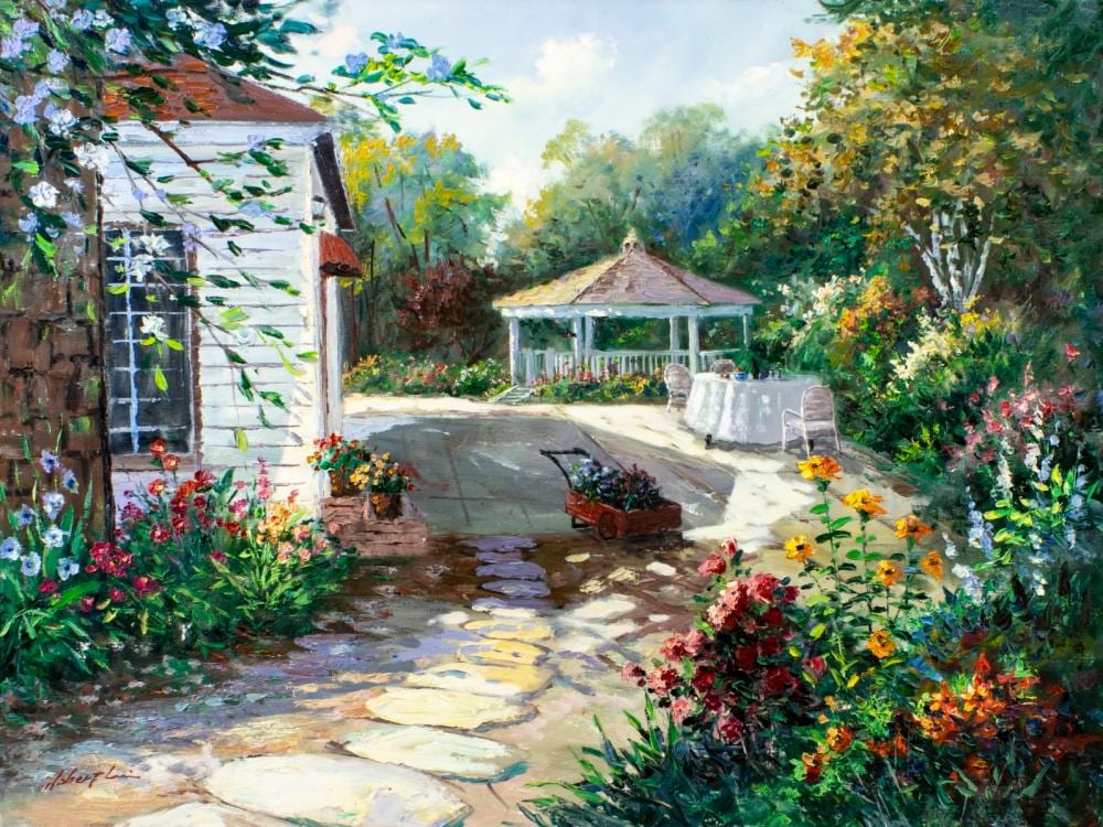 Robert Lui comparable auction result: robert lui vietnam ny b 1951 oil painting