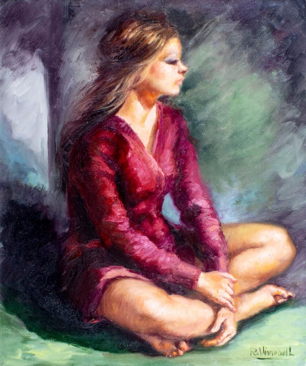Roser Vinardell comparable auction result: roser vinardell spain 1941 oil painting