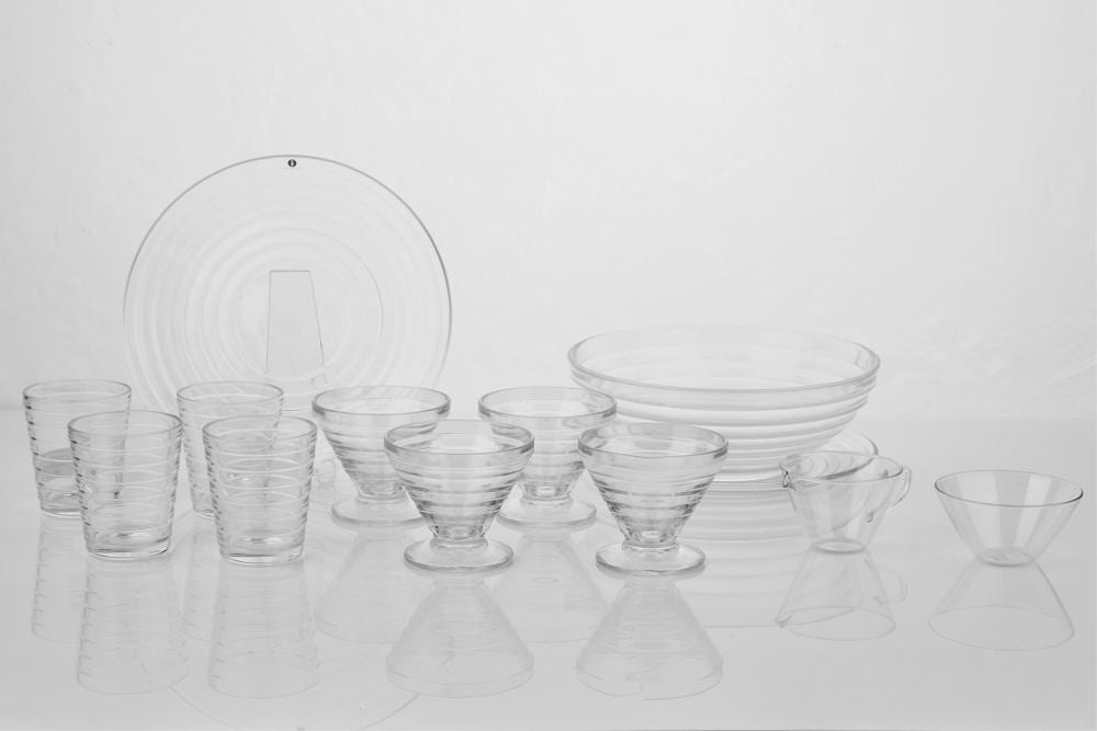 Aino Aalto comparable auction result: aino aalto finnish 1894 1949 collection of glassware diameter 24 5 cm salad bowl