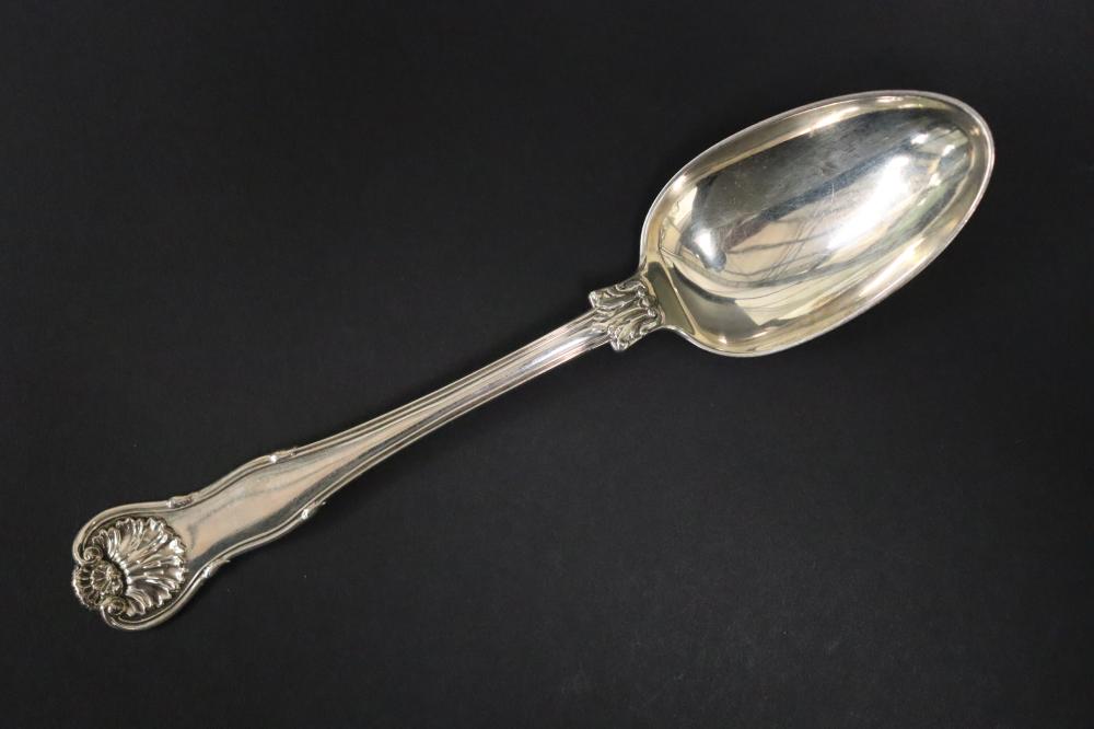 Auction comp thumbnail for Antique hallmarked sterling silver soup/table spoon, London 1820, maker Peter Bateman, approx 100 grams (Vickers & Hoad, Lot 1161)