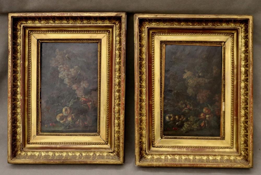 jean baptiste robie after belgium 1821 1910 pair of bountiful arrangements of fruit oil on copper 8 5 x 5 inches frame 13 5 x 10 inches · Sloans & Kenyon · 2026-02-12 Jean-Baptiste Robie comparable auction result: jean baptiste robie after belgium 1821 1910 pair of bountiful arrangements of fruit oil on copper 8 5 x 5 inches frame 13 5 x 10 inches