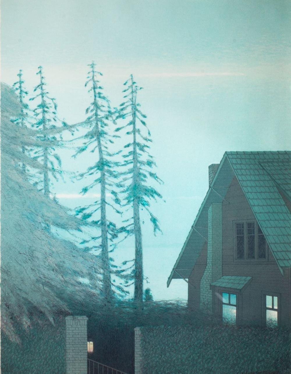 Russell Chatham comparable auction result: russell chatham january evening lithograph