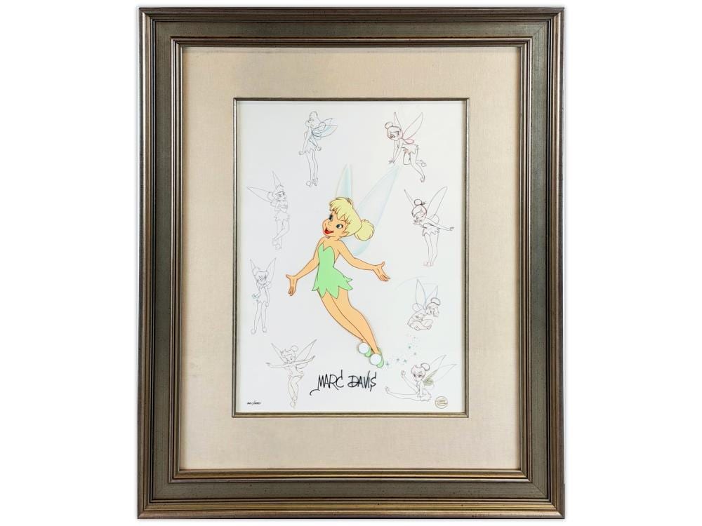 Marc Davis comparable auction result: marc davis signed tinker bell limited edition cel