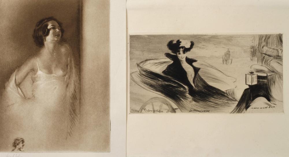 Edgar Chahine comparable auction result: edgar chahine paar frauendarstellungen