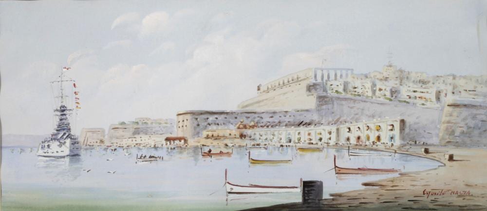 Gaetano Esposito comparable auction result: gaetano esposito attr ansicht von malta