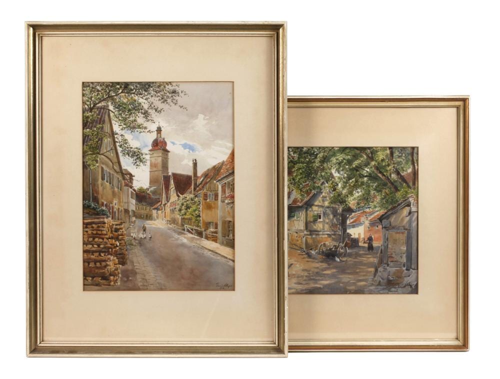 Peter Woltze comparable auction result: peter woltze paar stadtansichten