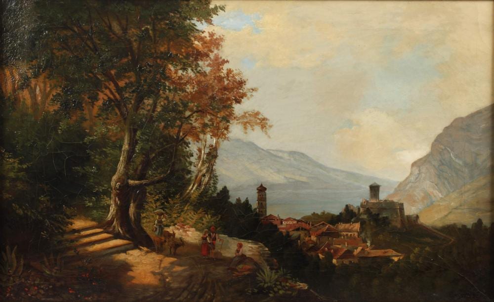 Eduard Agricola comparable auction result: eduard agricola hirten in mediterraner landschaft
