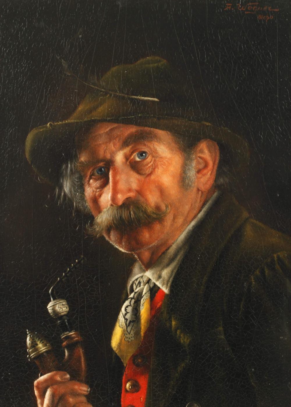 Alexander von Wagner comparable auction result: alexander von wagner m nchner original mit pfeife