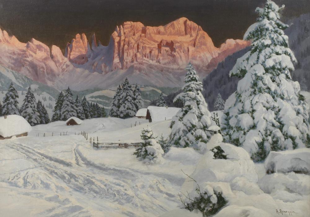 Alois Arnegger comparable auction result: alois arnegger rosengarten im alpengl hen