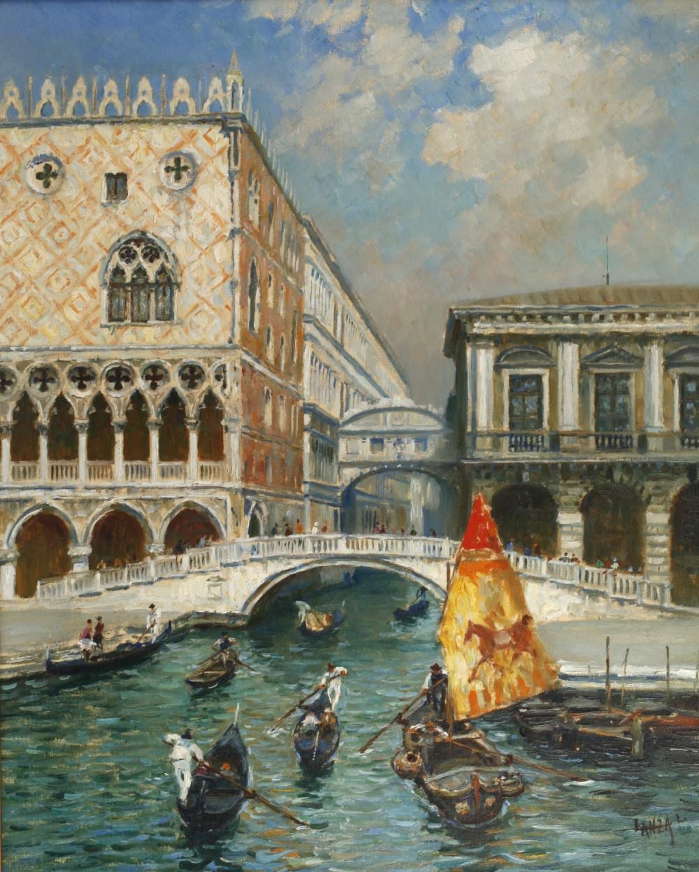Luigi Lanza comparable auction result: luigi lanza ansicht venedig