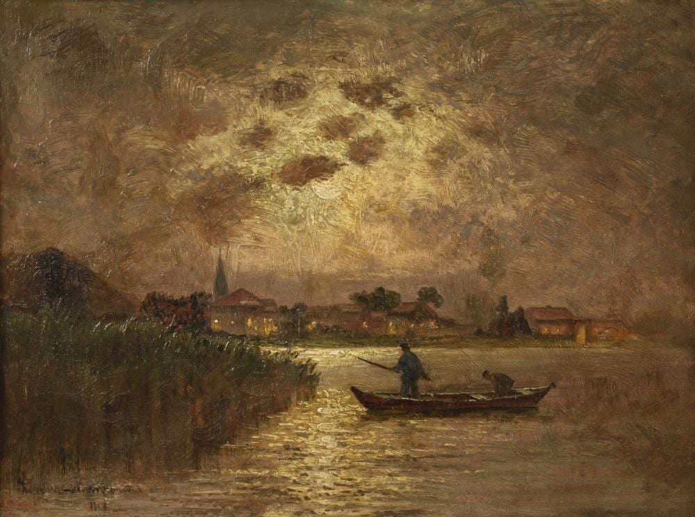 Ernst Lorenz comparable auction result: ernst lorenz murowana mondnacht am glindower see