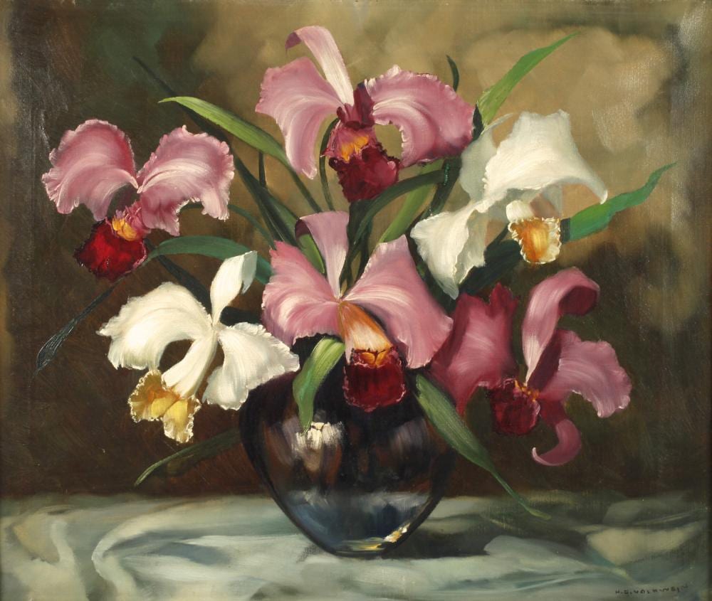 Helmuth Andreas Volkwein comparable auction result: helmuth andreas volkwein orchideenstillleben