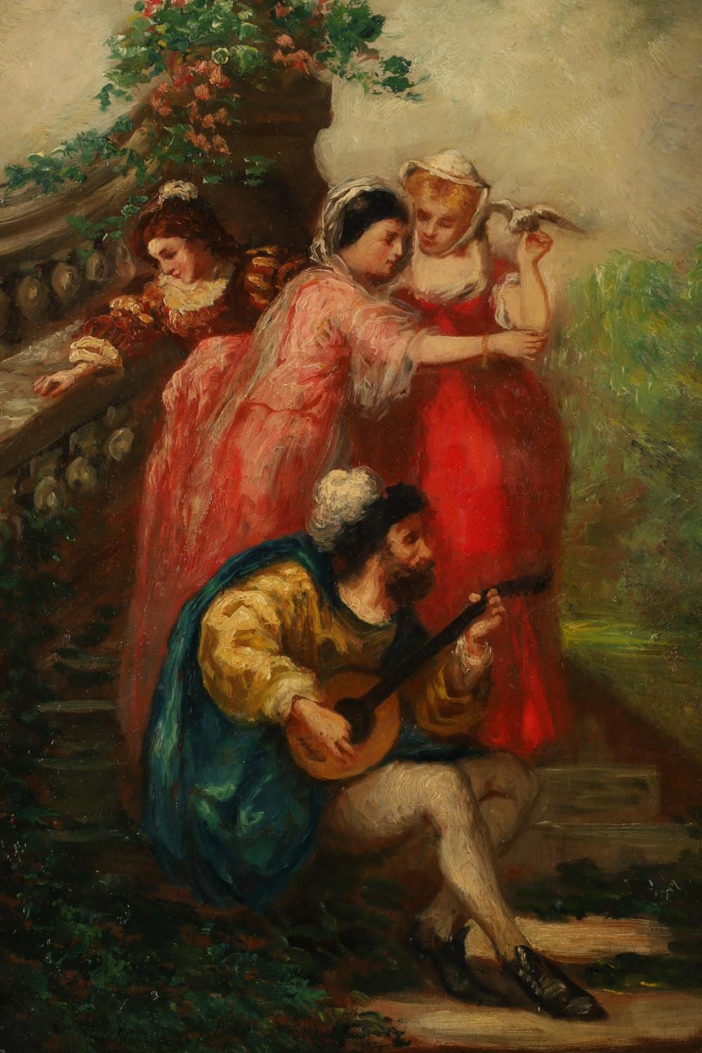 Adolphe Monticelli comparable auction result: adolphe monticelli french 1824 1886 figural landscape the peacock garden ca 1860