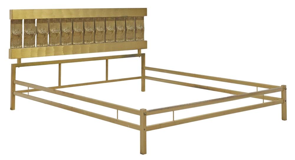 LUCIANO FRIGERIO (1928-1999) BRUTALIST GILT-BRONZE & BRASS BED sold by Austin Auction Gallery, lot 1140 — auction record photograph
