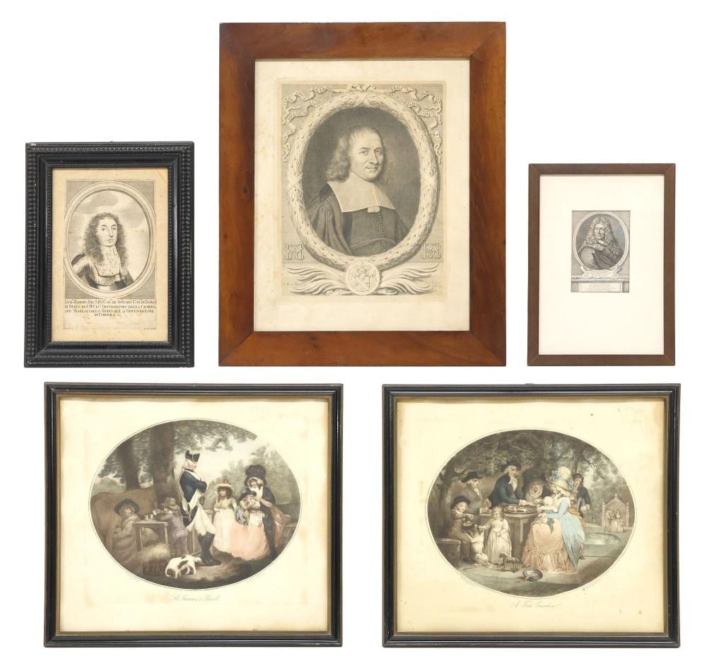 5 framed portrait figural engravings 2 after george moreland · Austin Auction Gallery · 2026-02-21 George Moreland comparable auction result: 5 framed portrait figural engravings 2 after george moreland