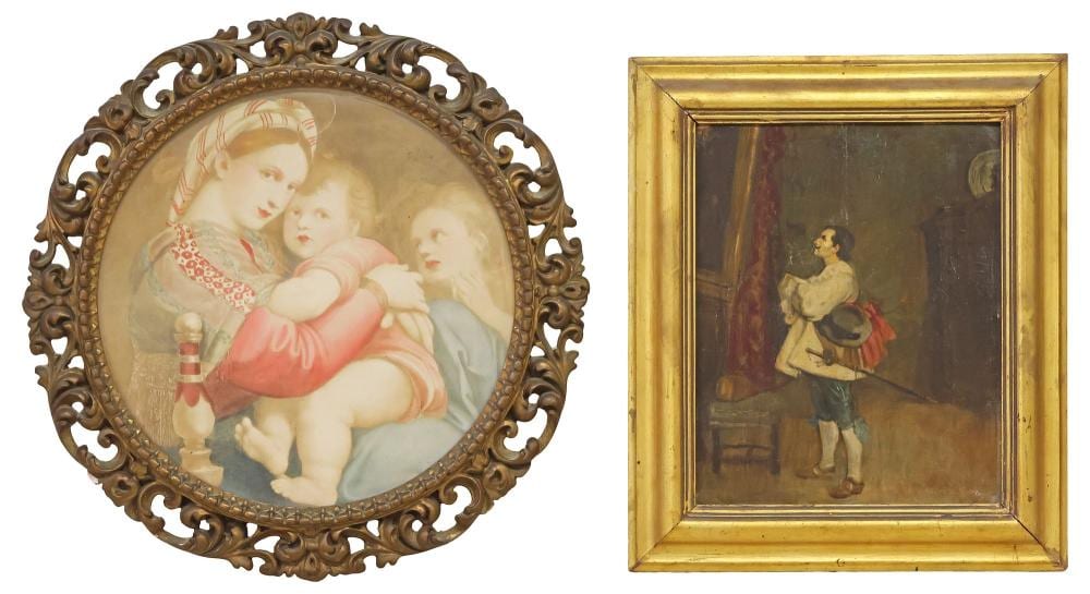 2 italian school soldier painting religious print after raphael · Austin Auction Gallery · 2026-02-21 Raphael comparable auction result: 2 italian school soldier painting religious print after raphael
