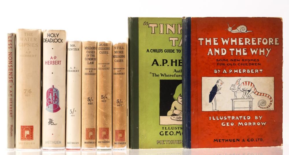 Gladys Wilkins Murphy comparable auction result: herbert a p the wherefore and the why first edition signed presentation inscription from the author 1921 and 9 others by the same 10