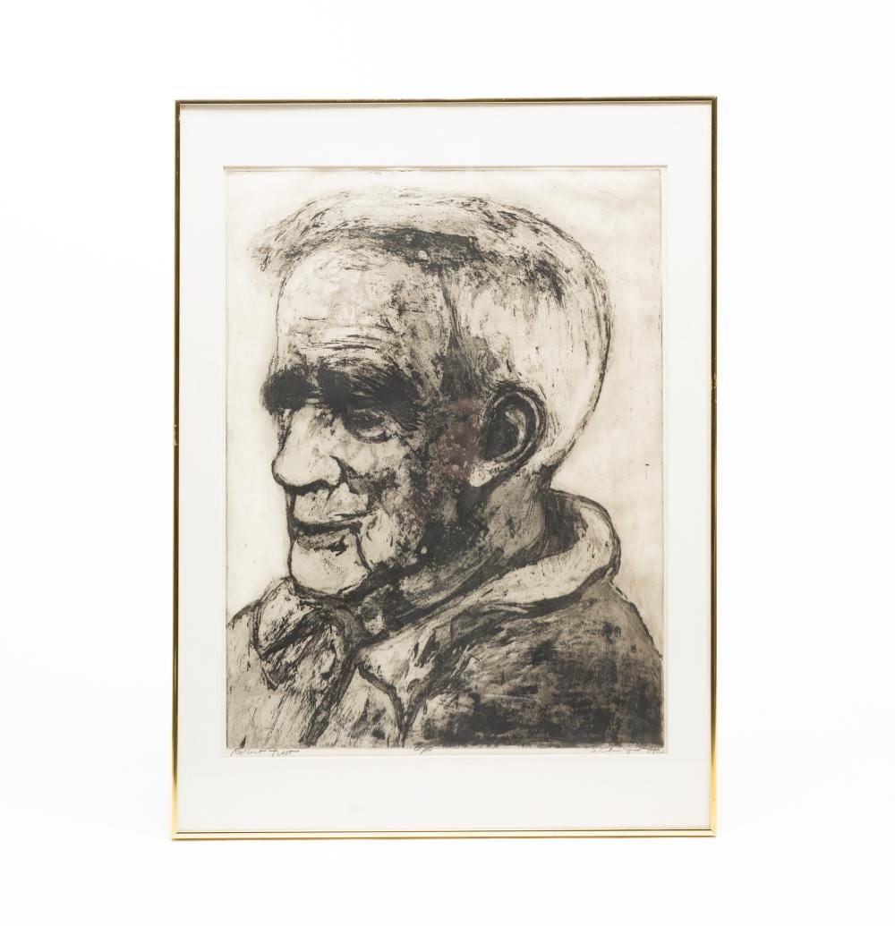 Sidney Chafetz comparable auction result: sidney chafetz american 1922 2013 robert frost artist proof etching frame 30 25 h 22 5 w
