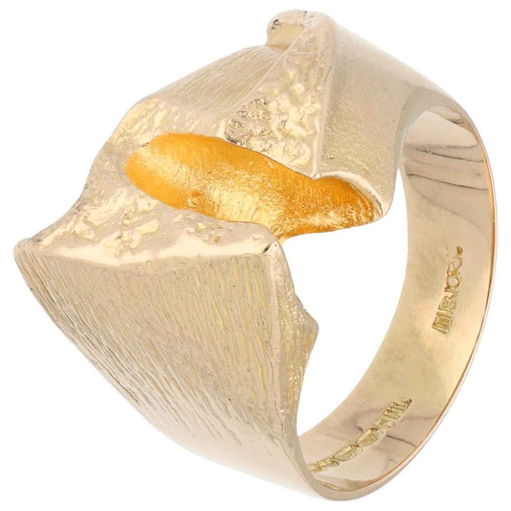 Björn Weckström comparable auction result: lapponia gold peak 14k yellow gold ring by bj rn weckstr m