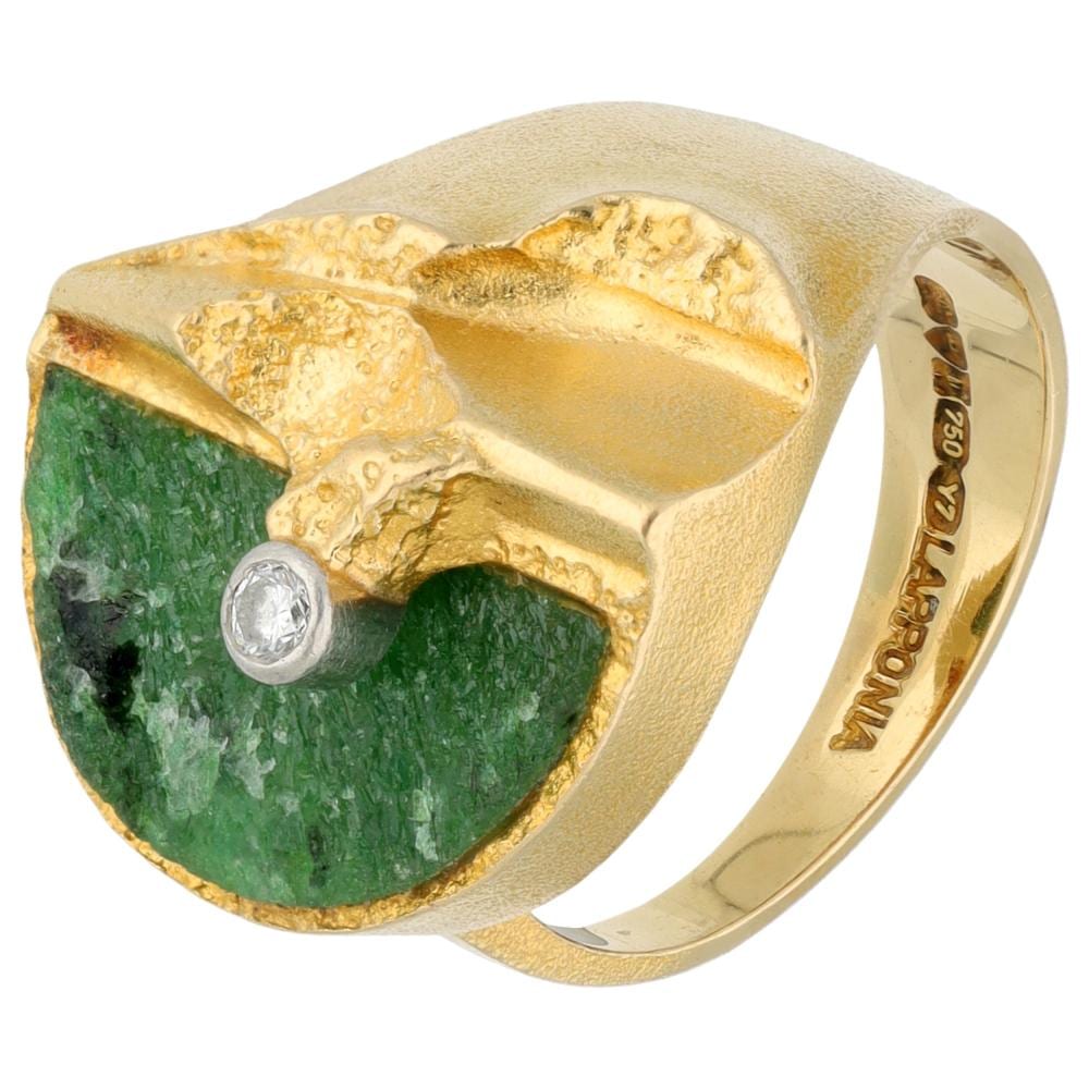 Björn Weckström comparable auction result: lapponia quebec 18k yellow gold ring by bj rn weckstr m