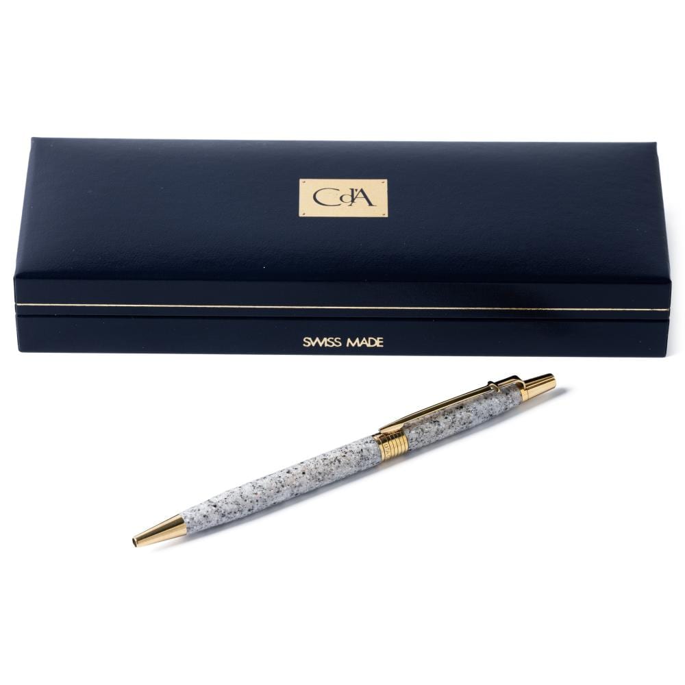 Caran D'Ache comparable auction result: caran d ache madison ballpoint pen granite look gold plated