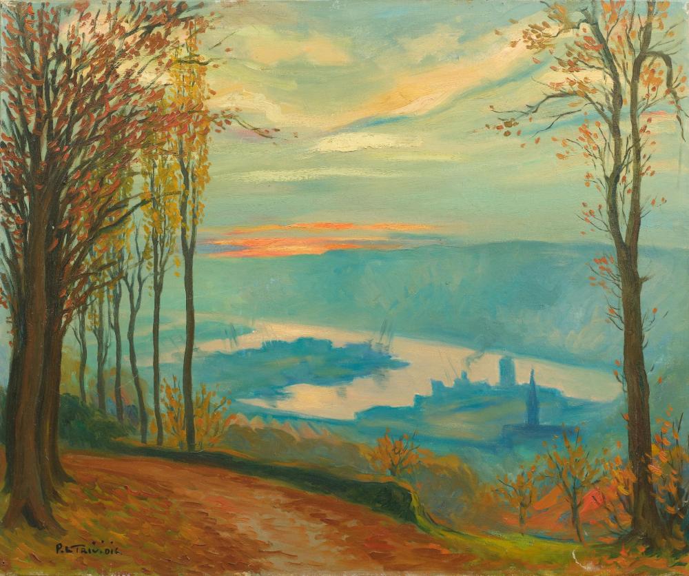 Pierre LeTrividic comparable auction result: pierre le trividic 1898 1960 vue de bord de seine eauplet