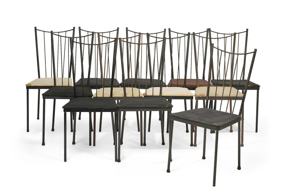 Colette Gueden comparable auction result: colette gueden 1905 2000 rare suite de douze chaises en m tal tubulaire laqu noir