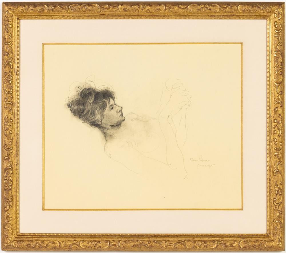 don gray ny b 1935 study of a woman reading 1965 · Everard Auctions and Appraisals · 2026-02-24 Don Gray comparable auction result: don gray ny b 1935 study of a woman reading 1965