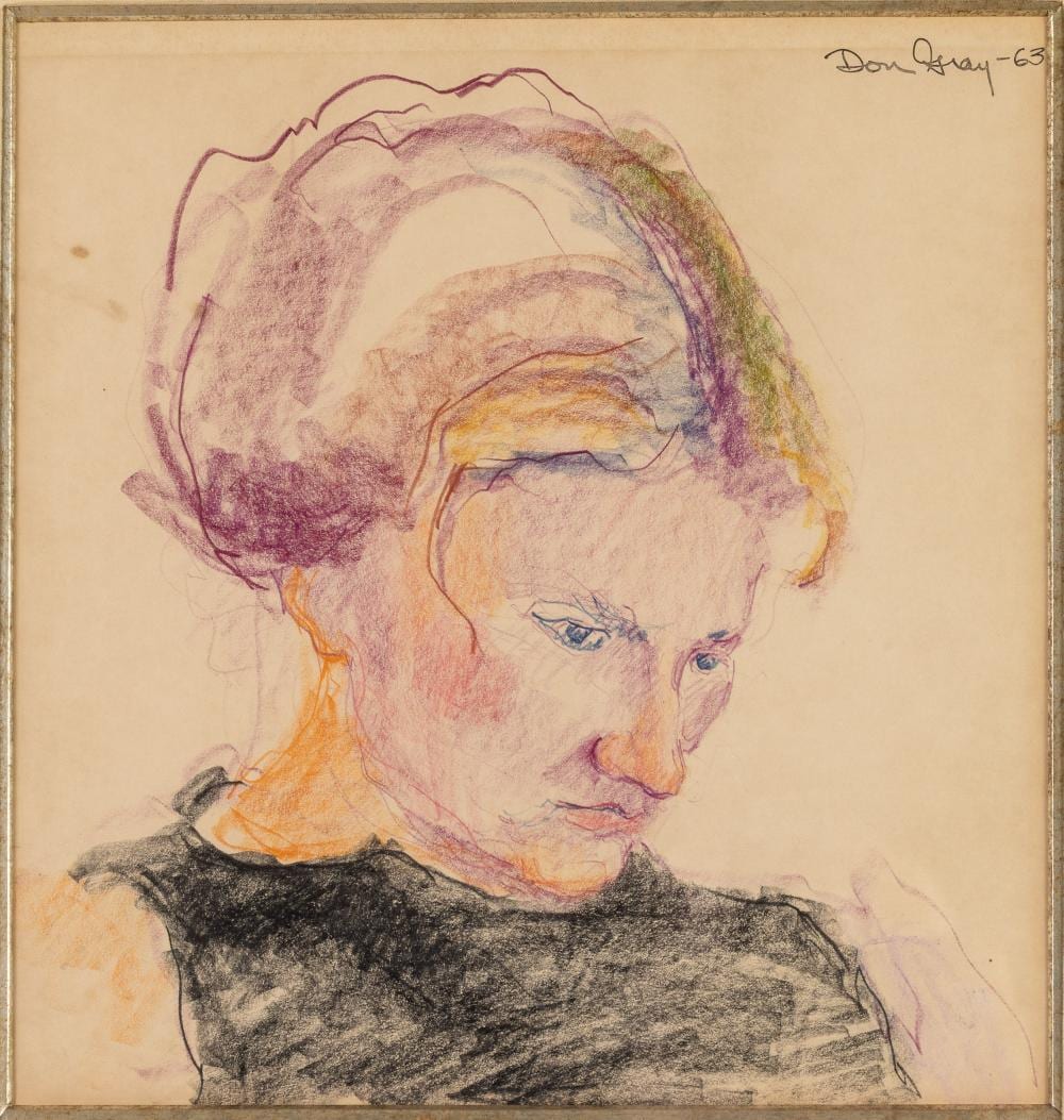 don gray b 1935 portrait of his wife pastel 1963 · Everard Auctions and Appraisals · 2026-02-24 Don Gray comparable auction result: don gray b 1935 portrait of his wife pastel 1963