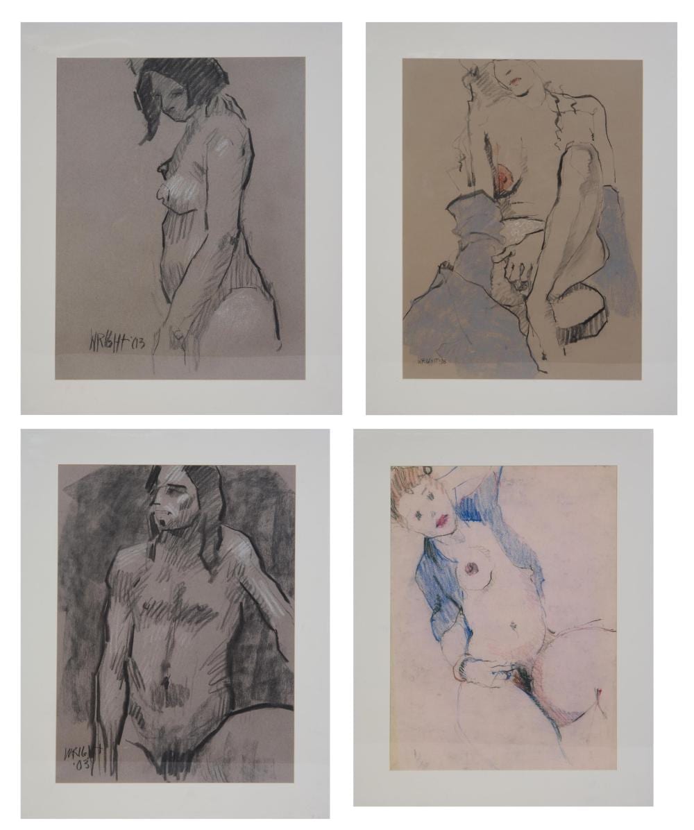 Don Wright comparable auction result: don wright american louisiana 1938 2007 four nude studies 1998 2003 smallest sight h 17 1 4 in w 23 1 2 in largest sight h 25 in w 19 in 4 pcs