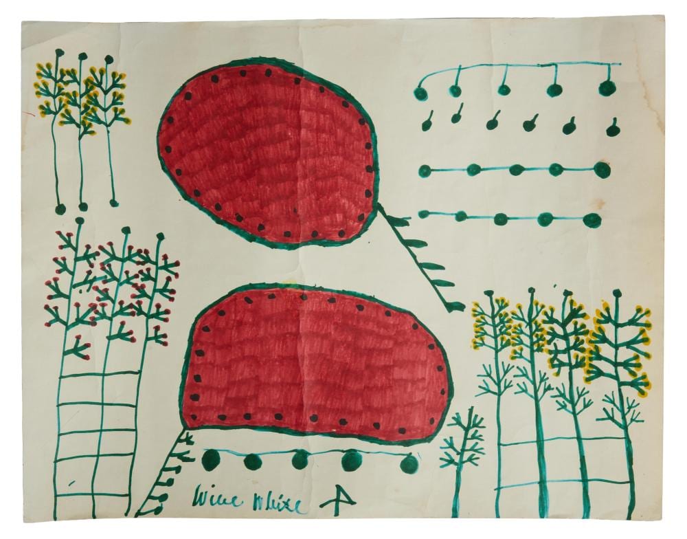 Willie White comparable auction result: willie white american louisiana mississippi 1908 2000 watermelon h 22 in w 28 in