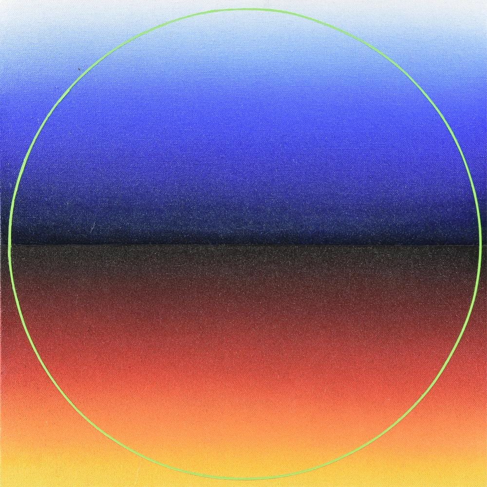 Peter Kalkhof comparable auction result: peter kalkhof german 1933 2014 two paintings black horizon and horizon earth sky 1999 each 15 x 15 in 38 1 x 38 1 cm