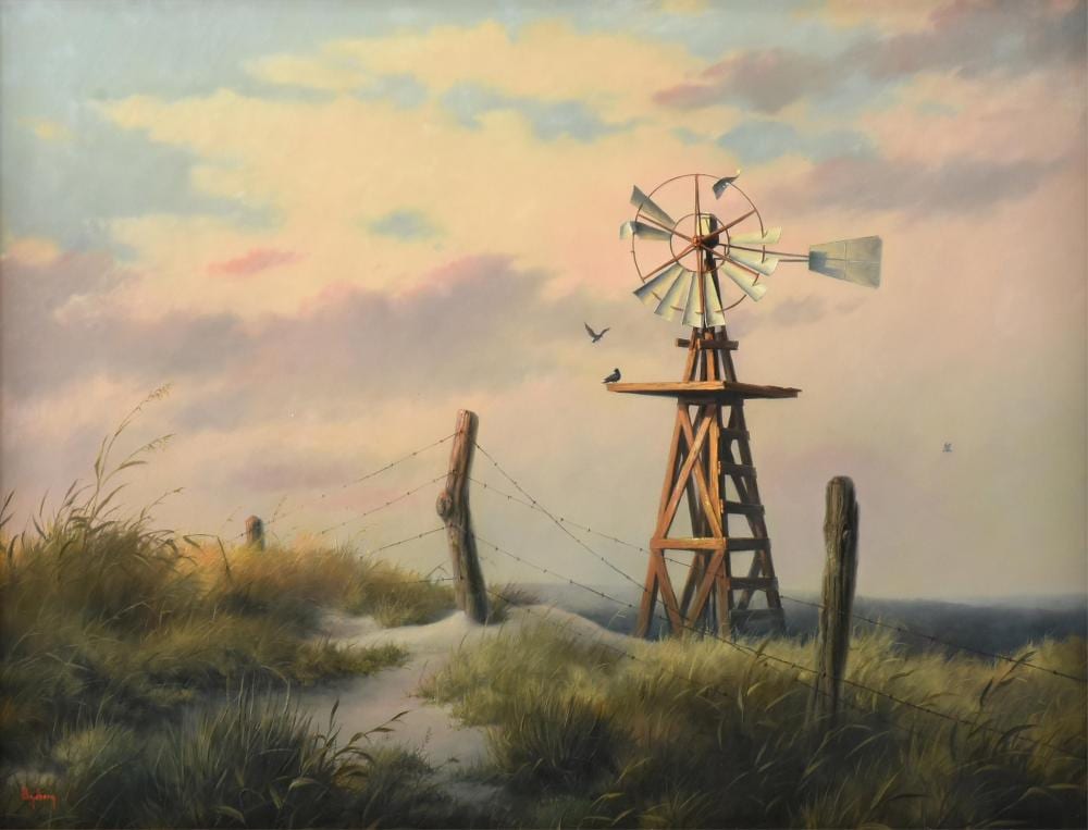 Dalhart Windberg comparable auction result: dalhart windberg american texas b 1933 waiting for wind 20th century 18 x 24 in 45 7 x 61 cm frame 27 1 4 x 33 1 4 in 69 2 x 84 5 cm