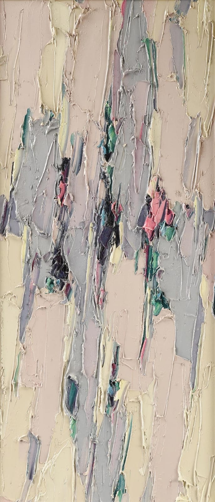 Jim Rabby comparable auction result: jim rabby american texas b 1947 abstract with heavy impasto untitled 20th century 54 x 24 in 137 2 x 61 cm frame 62 3 4 x 32 3 4 in 159 4 x 83 2 cm